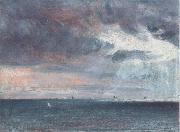 John Constable A storm off the coast of Brighton oil painting artist